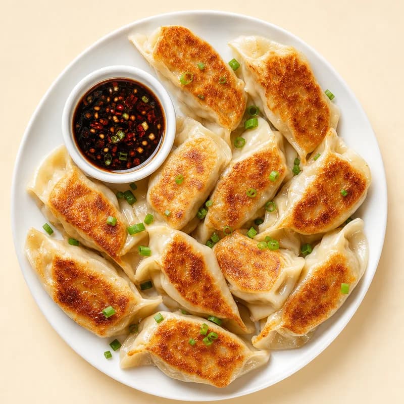 Pan-fried pork dumplings